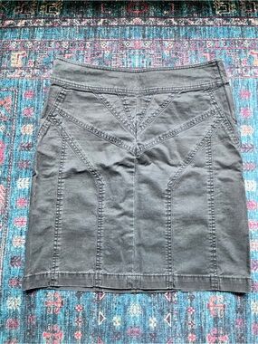 Club Monaco Dark Gray Panel-Stitch Pencil Skirt